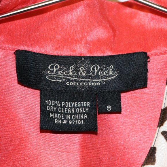 Peck & Peck lined jacket, roses and leaves, size 8 - Picture 3 of 5